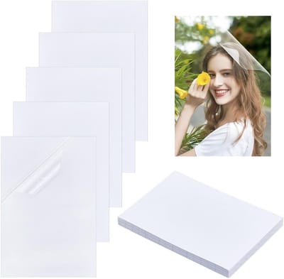 Pack van 50 Koud Lamineren Folie 16,2 x 11,3 cm A6 Zelfklevende Transparante Holografische PVC Beschermfolie voor Kaarten, Foto's en Documenten