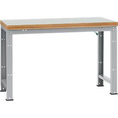 Manuflex werkbank Profi standaard, Tafelblad kunststof B 1500 x D 700, aluminium zilver