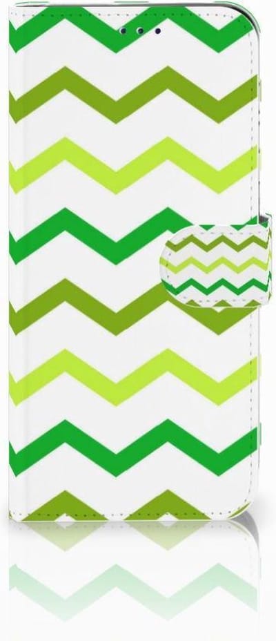 Samsung Galaxy A50 Telefoon Hoesje Zigzag Groen