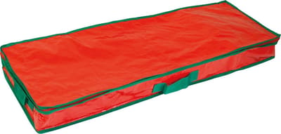 St. Helens Home & Garden Kerstdecoratie opbergtas - Rood met groene handgreep