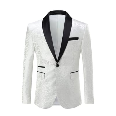 ALLTHEMEN Modieus Heren Colbert - Vierknoopsmouwen Pak - L