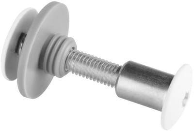 Balkonschroeven van roestvrij staal met schroefdraadhuls in verschillende kleuren en maten, montageset voor HPL-platen, balkonbekleding (M5 x 20 mm, zuiver wit RAL9010 met schroefdraadhuls, 100)