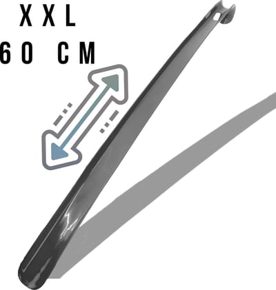 GEAR3000 XXL - Schoenlepel - Lang - 60 cm - Kunststof - Zilver