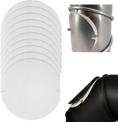 10 Stuks Rookafvoer Buisklemmen, 155mm Afsluitkleppen voor Schoorsteenpijpen, Ideaal voor Gas- en Houtkachels, Buitenbarbecues en Ventilatiesystemen