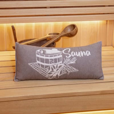 Comfortabel Sauna Kussen en Neksteun - 100% Katoen - 50x22 cm - Wasbaar