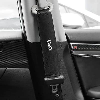 Veiligheidsgordelvullingen - Gordelkussens Schouder - Comfortabel Rijden - Zacht Ademend Leer - Set van 2 - Zwart