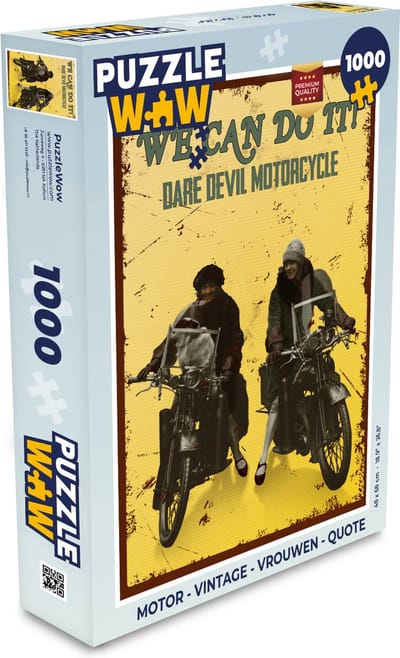 Puzzel Motor - Vintage - Vrouwen - Quote - Legpuzzel - Puzzel 1000 stukjes volwassenen