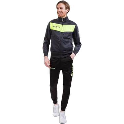 Givova Visa Fluo Trainingspak Zwart 11-12 Years Kinderen
