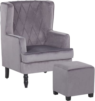 SANDSET - Fauteuil - Grijs - Fluweel
