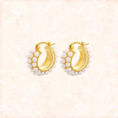 Jobo By JET - Dames oorbellen - Goudkleurig - Parels