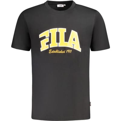FILA Lanaken Regular Graphic Tee Black Maat: S | Basic T-Shirts Outlet | Heren | Zwart