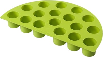 Siliconen Bakvorm - Muffin Vorm - Desserts Bakken - Cilindervorm - 17 Muffins - Groen