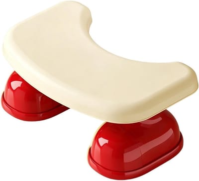 Toiletkruk - Poepkruk Verhoger - Ondersteuning Stoelgang - Antislip Ontwerp - 39.5x25x16.5cm - Rood