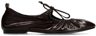Sacha - Dames - Bruine ballerina's met veters - Maat 40