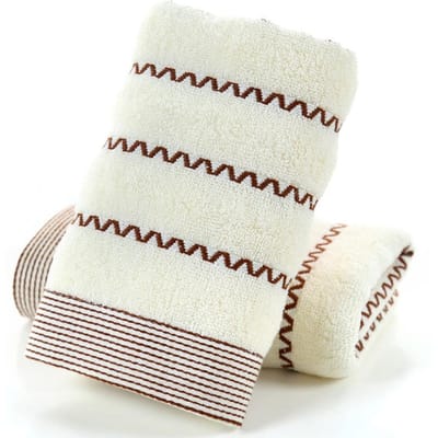 32-draads Katoenen Handdoek Verdikte Gezichtshanddoek Supermarkt Cadeau Reclamehanddoek 73*34 white