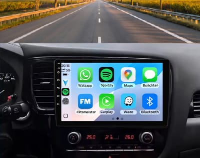 Autoradio 2/32GB met Carplay en Android auto | Geschikt voor Mitsubishi Outlander 2018-2022 | Radio scherm met Navigatie | 2018 2019 2020 2021 2022 | 3