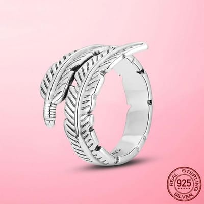 925 Sterling Zilver Vingerring Zilver 925 Wrap-Around Pijlring voor Dames Open Maat Trouw Verloving Feest Bandring Sieraden white