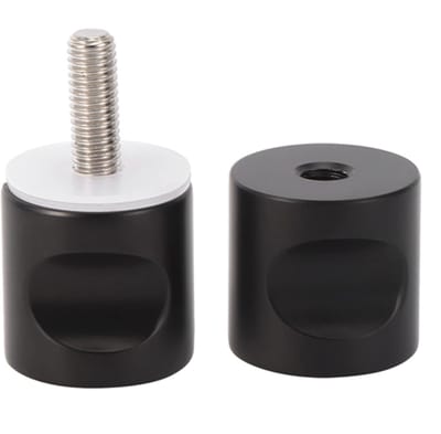 Dailygoods- Kastknop Zwart - Aluminium Deurkruk - Glazen Deur - Vervanging Dressoir - 2 Stuks - 6 x 2,9 cm