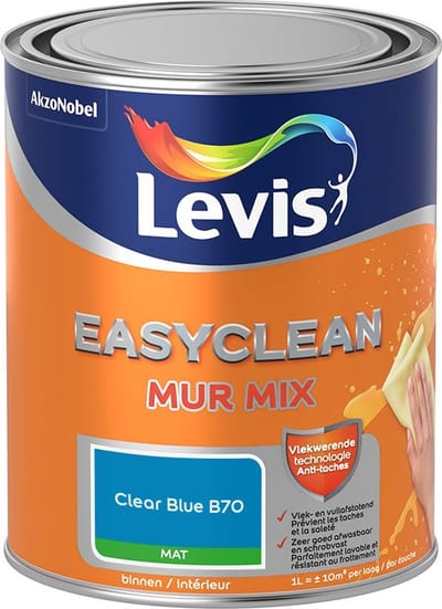 Levis - Easyclean Mur Mat Mix - Clear Blue B70 - Mengverf - 1 L
