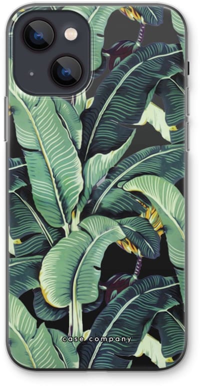 Case Company® - Hoesje geschikt voor iPhone 13 hoesje - Bananenbladeren - Soft Cover Telefoonhoesje - Bescherming aan alle Kanten en Schermrand