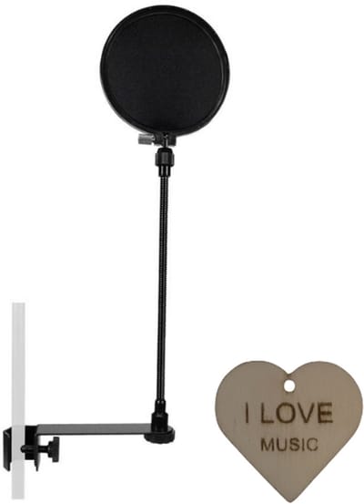 Specter Professioneel Plopscherm 6 inch met Zwanenhals – Voor Podcast & Studio | Inclusief Specter Sleutelhanger