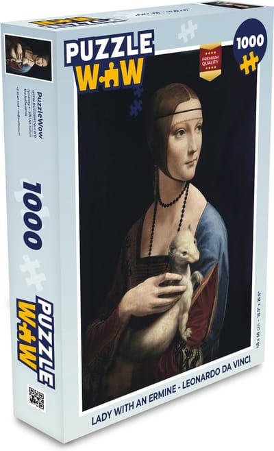 Puzzel Lady with an ermine - Leonardo Da vinci - Legpuzzel - Puzzel 1000 stukjes volwassenen