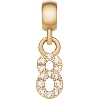 Daniel Wellington DW Charm Number 8 Gold
