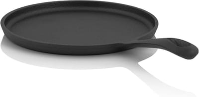 Gietijzeren Pan - Pannenkoekenpan Crêpepan - Buiten Koken - Vooraf Ingebrand - Ø 19 cm - Zwart