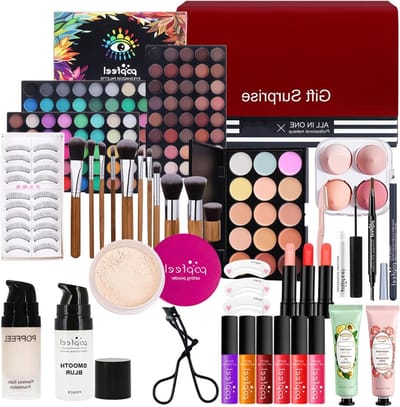 Complete Make-up Set voor Vrouwen met Oogschaduw, Lipstick, Eyeliner en Mascara - Perfect voor Dagelijks Gebruik en Speciale Gelegenheden