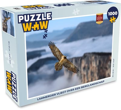 Puzzel Lammergier vliegt over een berglandschap - Legpuzzel - Puzzel 1000 stukjes volwassenen
