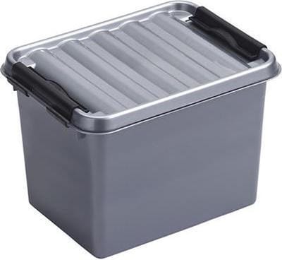 Sunware - Q-line opbergbox 3L metaal zwart - 20 x 15 x 14,3 cm
