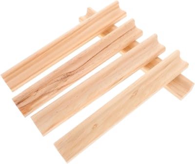 Domino Rekken - Tegel Houders - Spel Organisatie - Compact Ontwerp - 19 cm Lengte - Beige