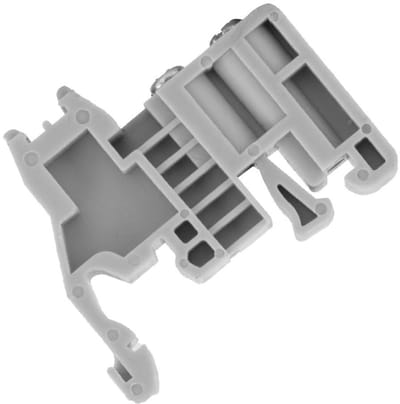 Dailygoods - 35 Mm DIN-rail Klemmenblok - Eindstopper - Eenvoudige installatie - Grijze kunststof - Schroefvast type - Duurzaam materiaal - Geschikt v...