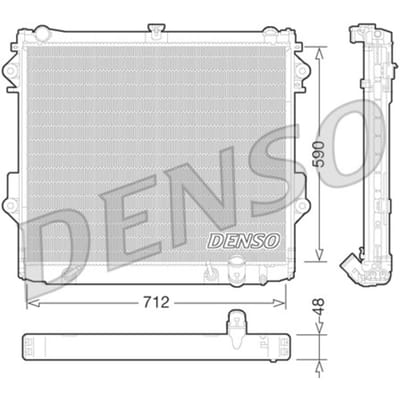 Radiator, motorkoeling DENSO DRM50074