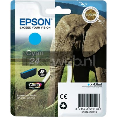 Epson T2422 nr. 24 inktcartridge cyaan (origineel)