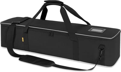 Multifunctionele Standtas voor Lampen, Speakers, Camera's en Microfoonstands - Robuust en Handig, Zwart, Afmetingen S-80X20X20 cm