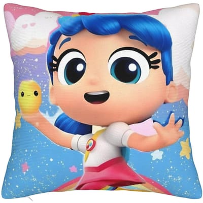 Echte Regenboog Koninkrijken Cartoon Vierkante Kussensloop Kussenhoes Nieuwigheid Polyester Decor Kussensloop voor Bed 45x45cm 30x30cm