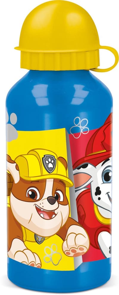PAW Patrol Aluminium Drinkfles - 400 ml - Lichtgewicht – Lekvrije schroefdop – Drinkfles voor kinderen – Lichtblauw/Geel