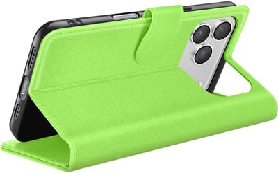 Zanae, Hoesje geschikt voor iPhone 17 Pro - Wallet Case & Magneetsluiting, Groen