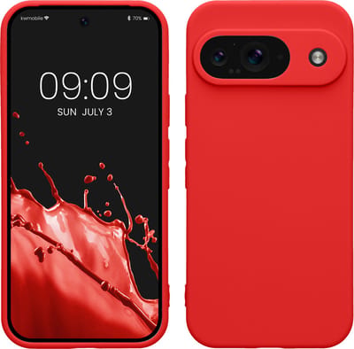 kwmobile telefoonhoesje geschikt voor Google Pixel 9 - Hoesje voor smartphone - Precisie camera uitsnede - In klassiek rood