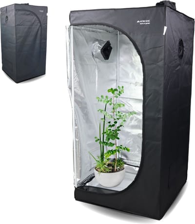 Mobiclinic Growbox - Kweektent in huis - Waterdicht - Growtent Binnen - Growbox om Planten te Kweken - planten kweken - Zwart&Groen - Planten Dark Room - Greenhouse - Waterdicht - Nylon - 80 x 80 x 160 cm - Maat S
