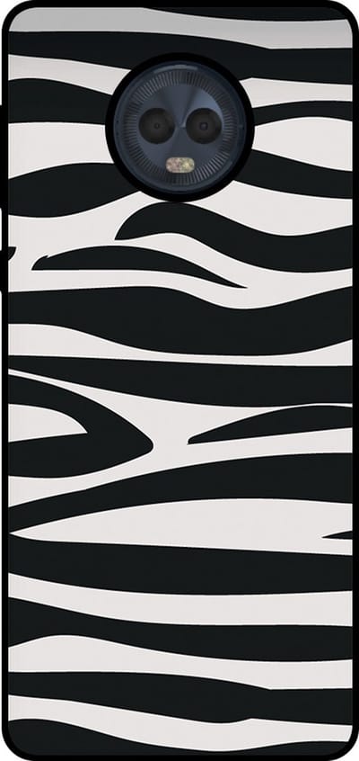 Smartphonica Telefoonhoesje Geschikt voor Motorola Moto G6 met zebra opdruk - TPU backcover case zebra design - Zwart Wit geschikt voor Motorola Moto G6