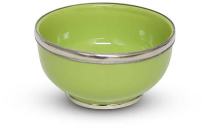 Safaary - Kom Appelgroen met Metaalring Ø 13 x 8cm