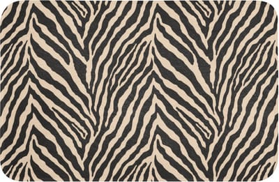 WC mat 60x40 cm - Antislip - Zebra - Klassiek - Zwart - Toiletmat - Vloermat - Douchemat - Toilet tapijt - Toiletmatten