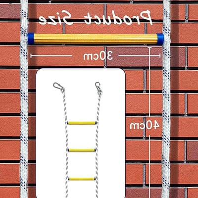 Reddingsladder - Noodladder Touwladder - Veilige Ontsnapping - Snel Ontvouwbaar - Voor 2 etages - Niet gespecificeerd