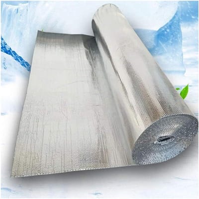 Isolatiemateriaal Rol - Warmtefolie - Energie Besparen - Zelfklevend Reflecterend - 1x5m - Aluminiumkleur