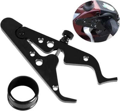 Motorfiets Gasassistent, Vergrendelingshulp voor Motoren, Cruise Control Klem Grip met Siliconen Ring voor Comfortabel Rijden