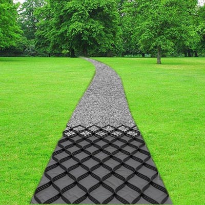 Grind Stabilisator Rooster - Bodemanker Grondrooster - Oprit Versterken - Hoge Belastbaarheid - 5 x 8 m - Zwart