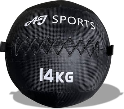 AJ-Sports Wall Ball 14kg - Medicijnbal - Medicine ball - Gewichtsbal - Krachtbal - Trainingsbal - Krachttraining - Zwart
