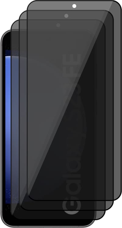 Privacy Screenprotector geschikt voor Samsung Galaxy S23 FE - 3x Volledig Dekkend Glas Screen Protector